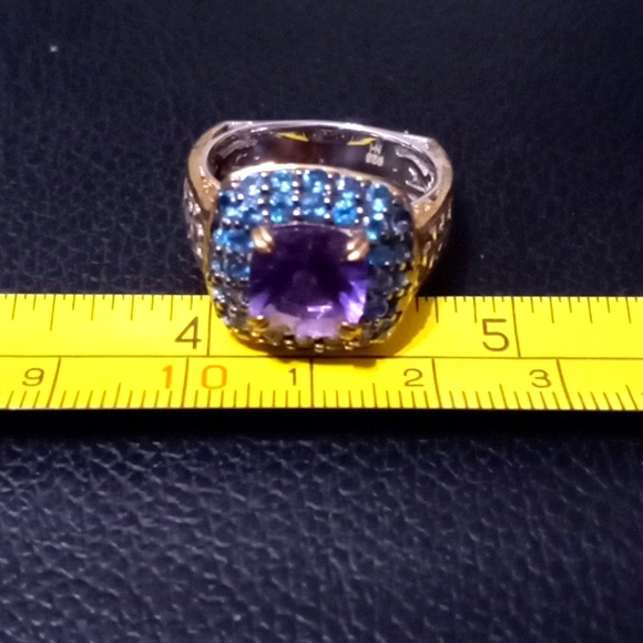 MICHAEL VALITUTTI AFRICAN AMETHYST AND NEON APATITE RING - Picture 6 of 9